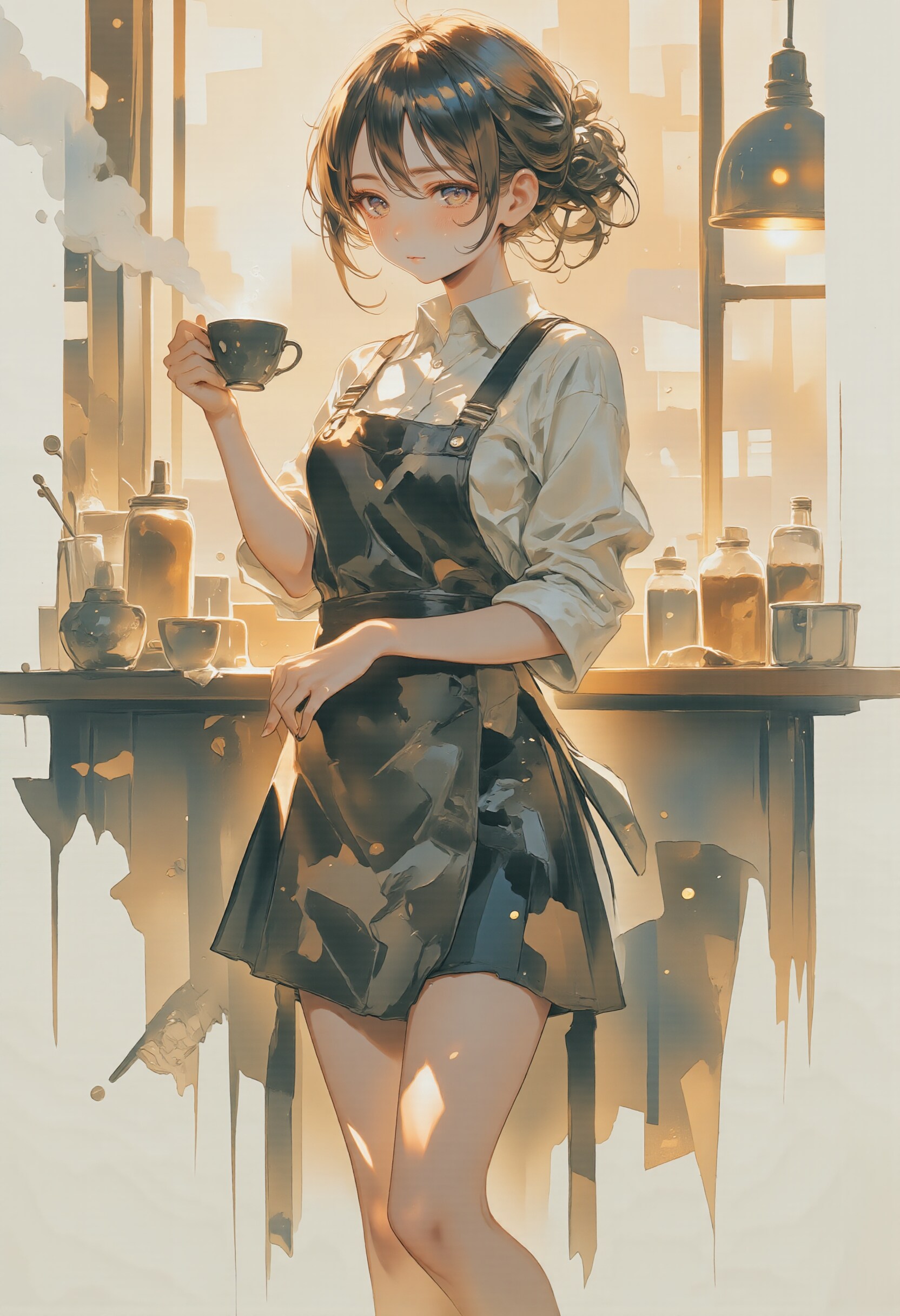 コーヒーを飲む女の子 3 | の人気AIイラスト・グラビア