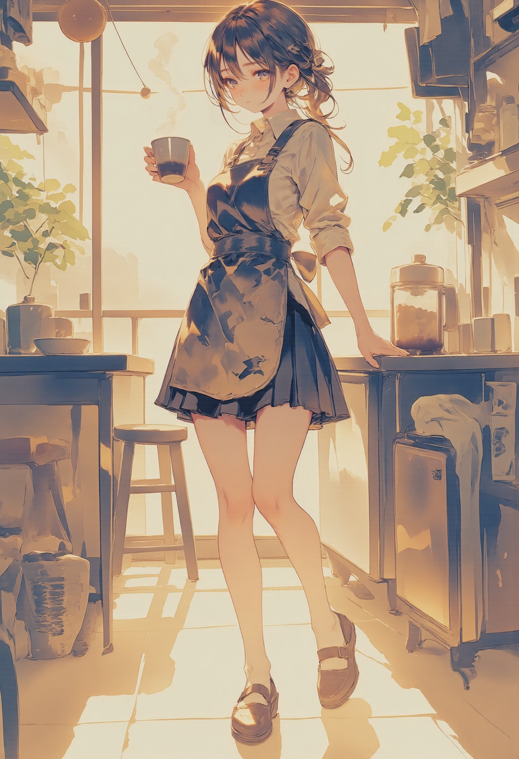 コーヒーを飲む女の子 3