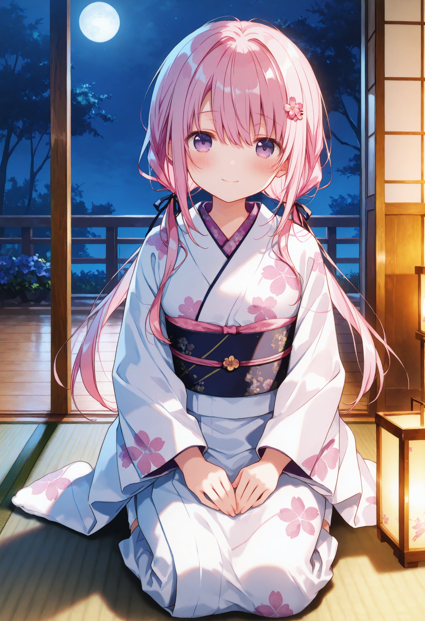 桃香と過ごす月夜 | の人気AIイラスト・グラビア