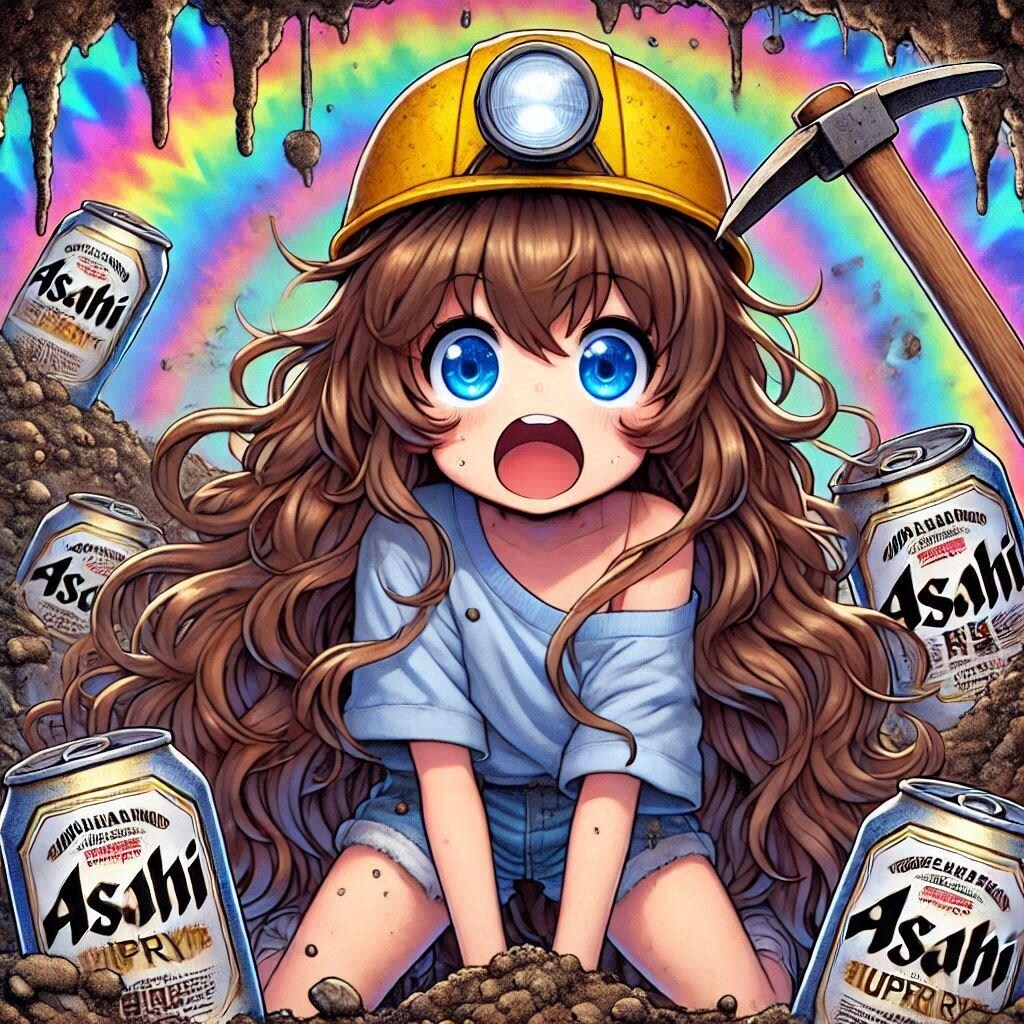 ビール鉱山で働く小さな女の子