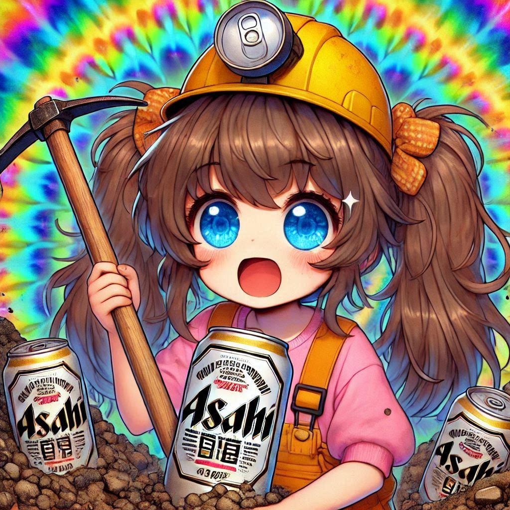 ビール鉱山で働く小さな女の子