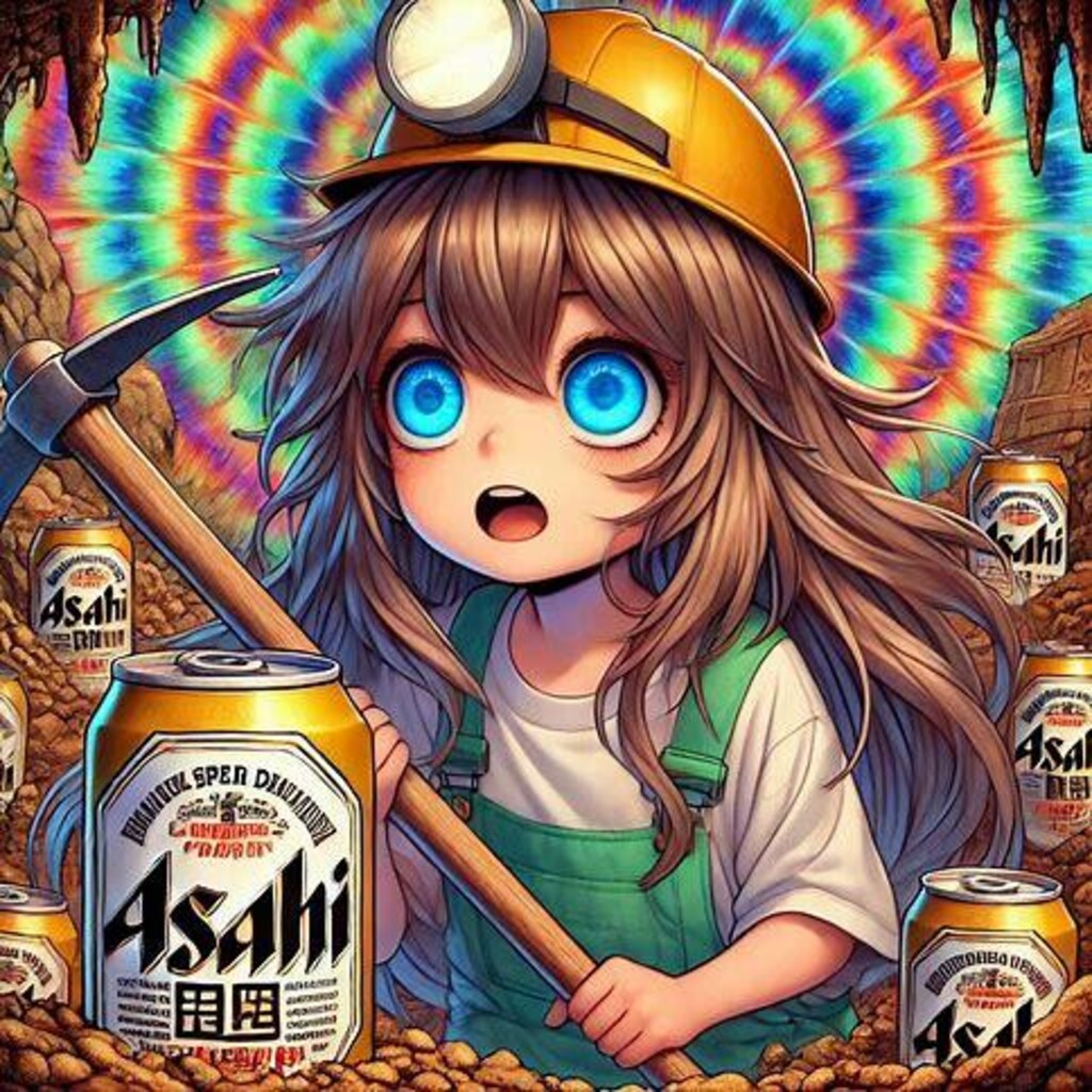 ビール鉱山で働く小さな女の子