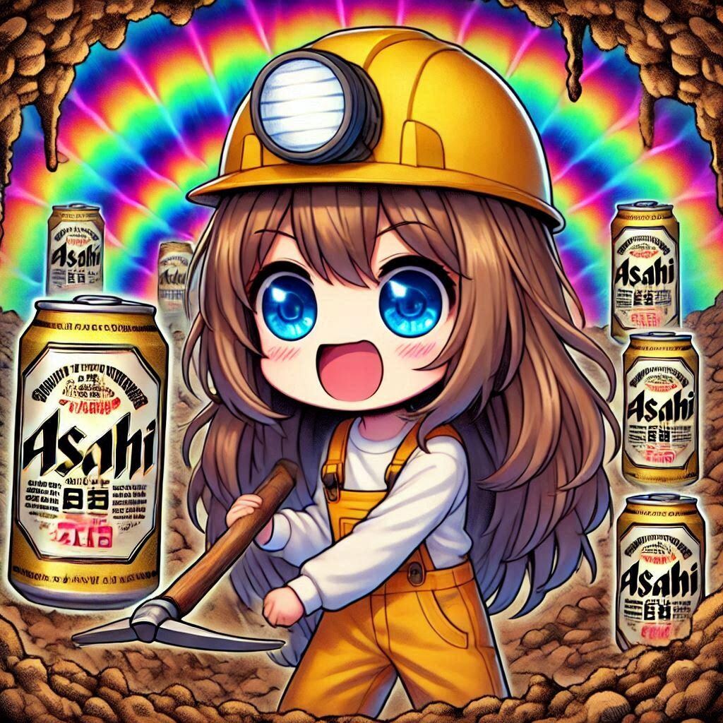 ビール鉱山で働く小さな女の子