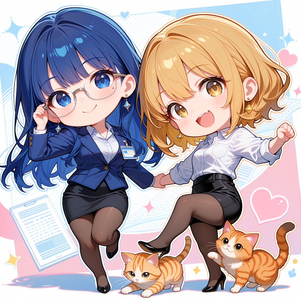 あいときなこのお仕事ちゅうも一緒だよ！ | の人気AIイラスト・グラビア