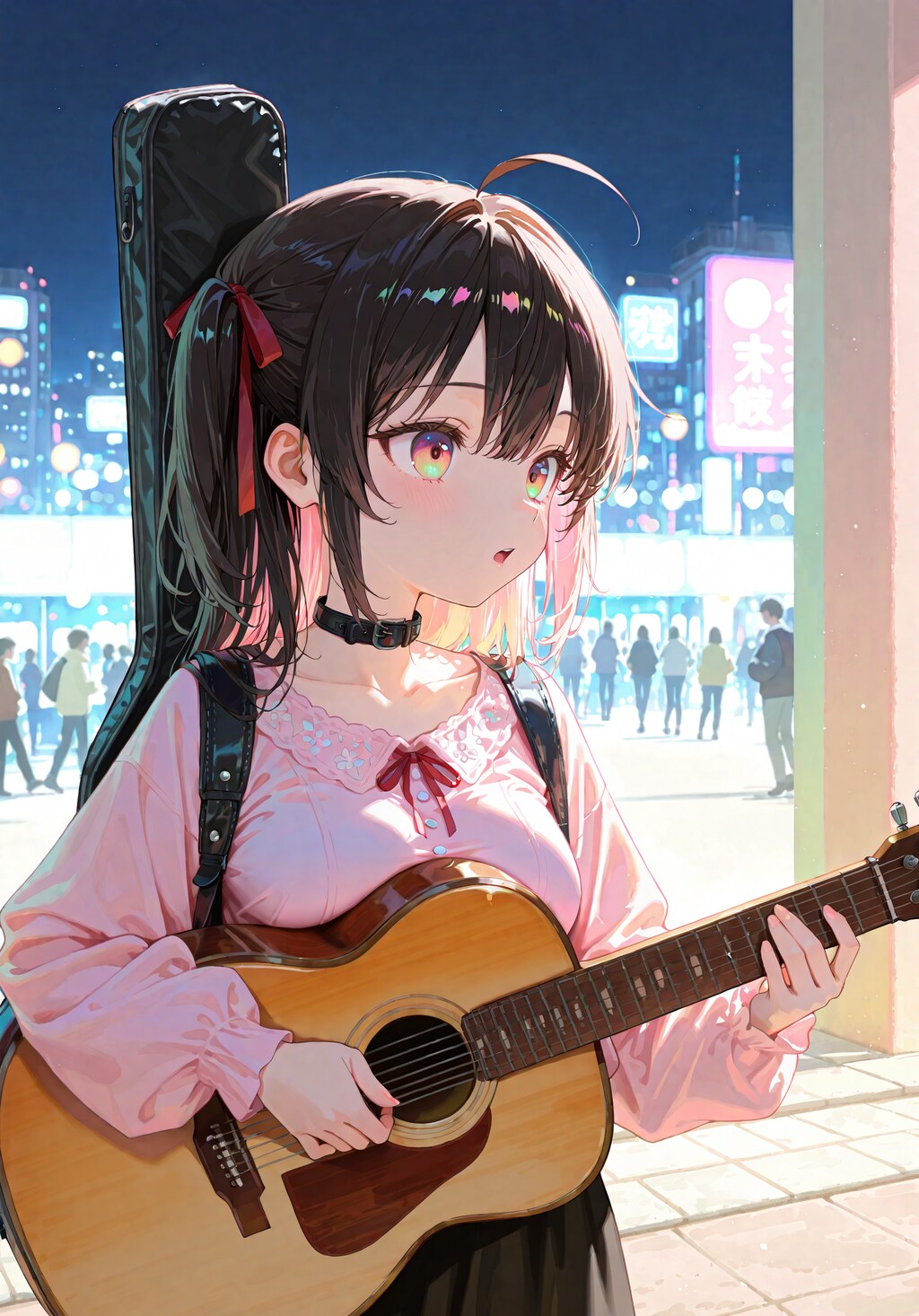 路上ライブなうちの子