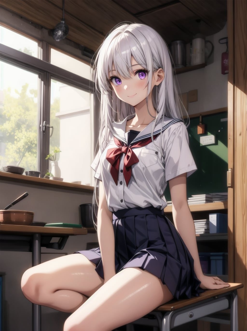 銀髪学生