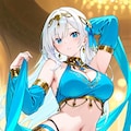 白髪青眼のダンサー（青衣装） 2枚目