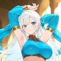 白髪青眼のダンサー（青衣装） 4枚目