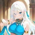 白髪青眼のダンサー（青衣装） 3枚目