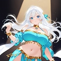 白髪青眼のダンサー（青衣装） 5枚目