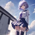 少女と屋上と終わりの空 2枚目