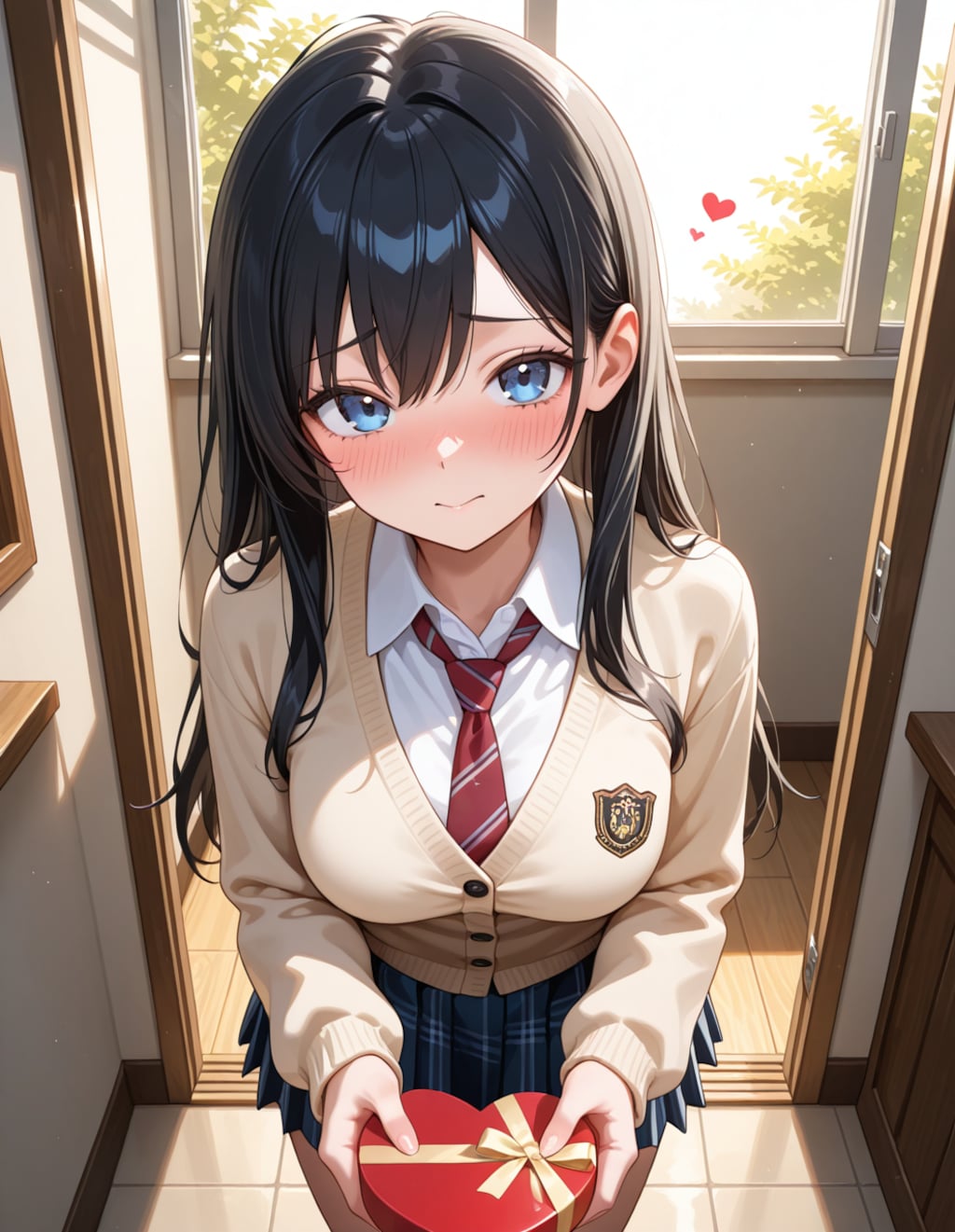 某高校制服風衣装の葵さん