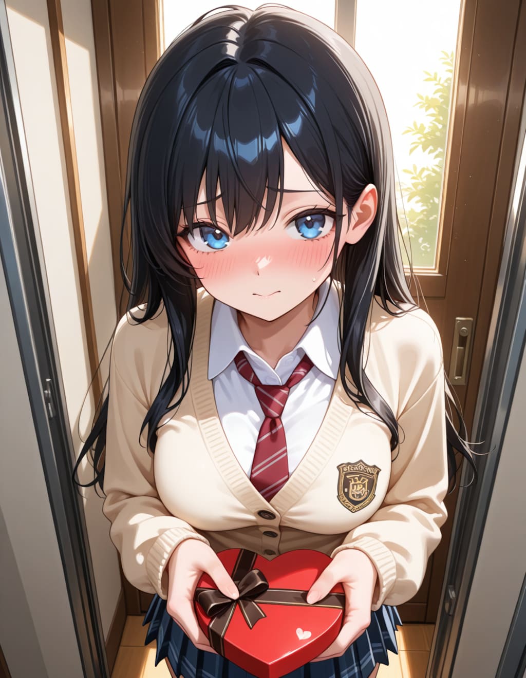 某高校制服風衣装の葵さん