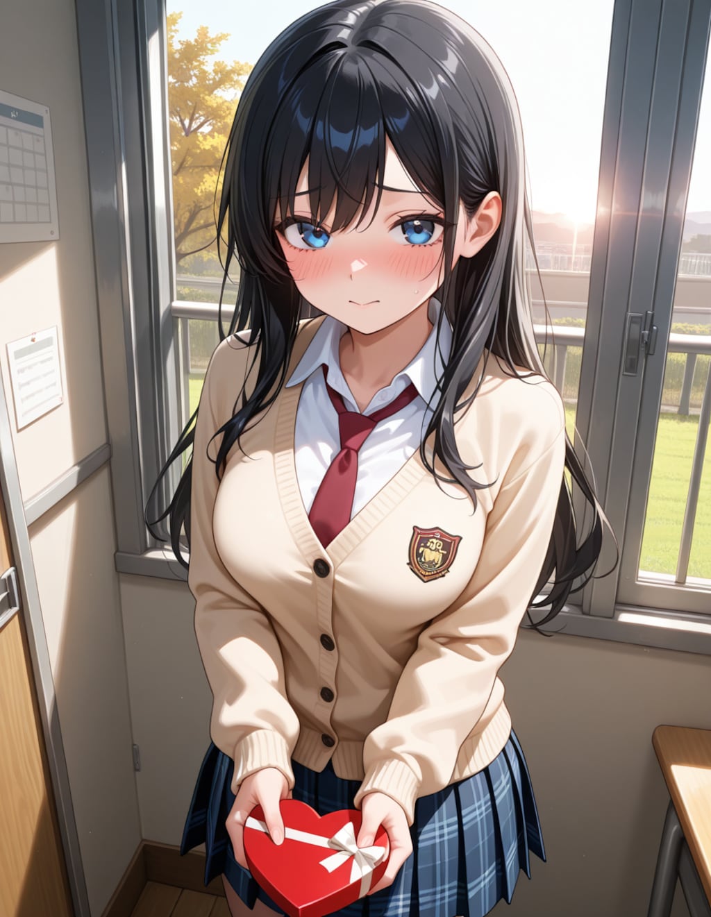 某高校制服風衣装の葵さん