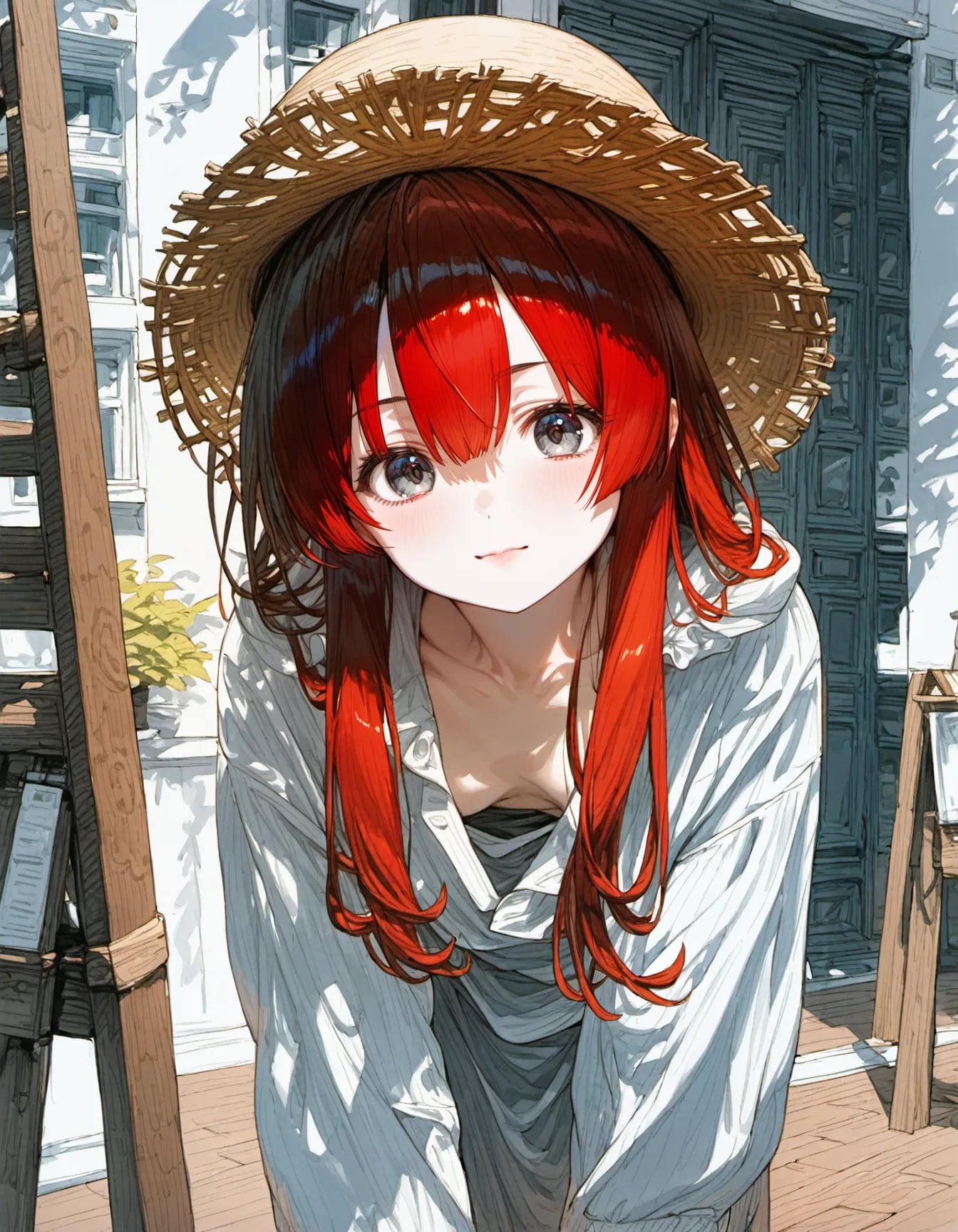 Scarlet Beneath the Summer Hat