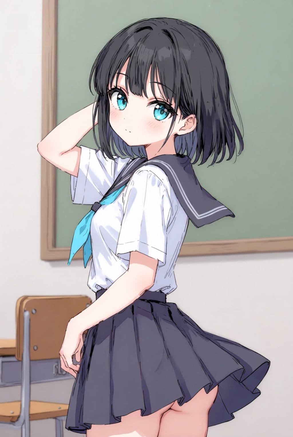 はいてない女学生