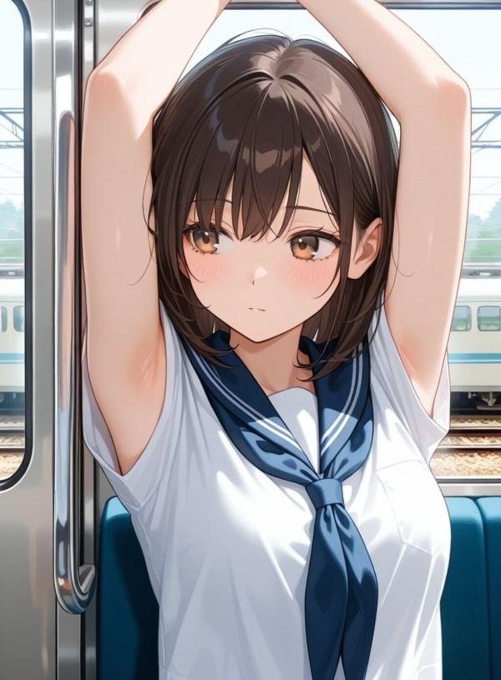 自然に見えちゃう腋の下