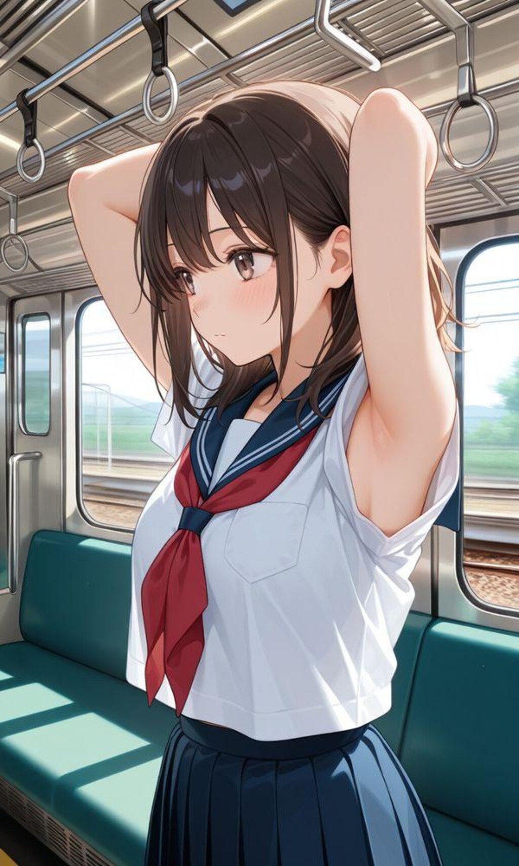 自然に見えちゃう腋の下