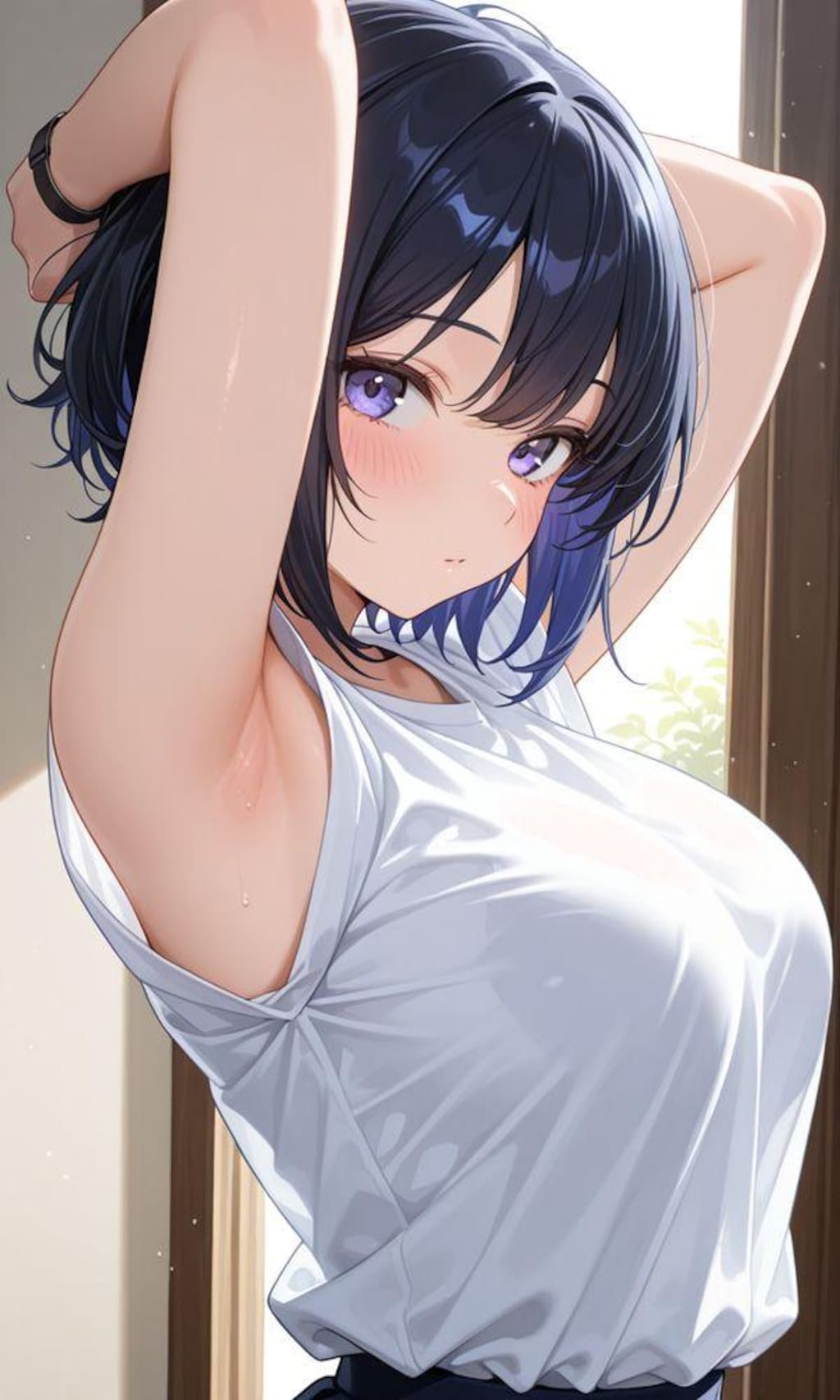 自然に見えちゃう腋の下