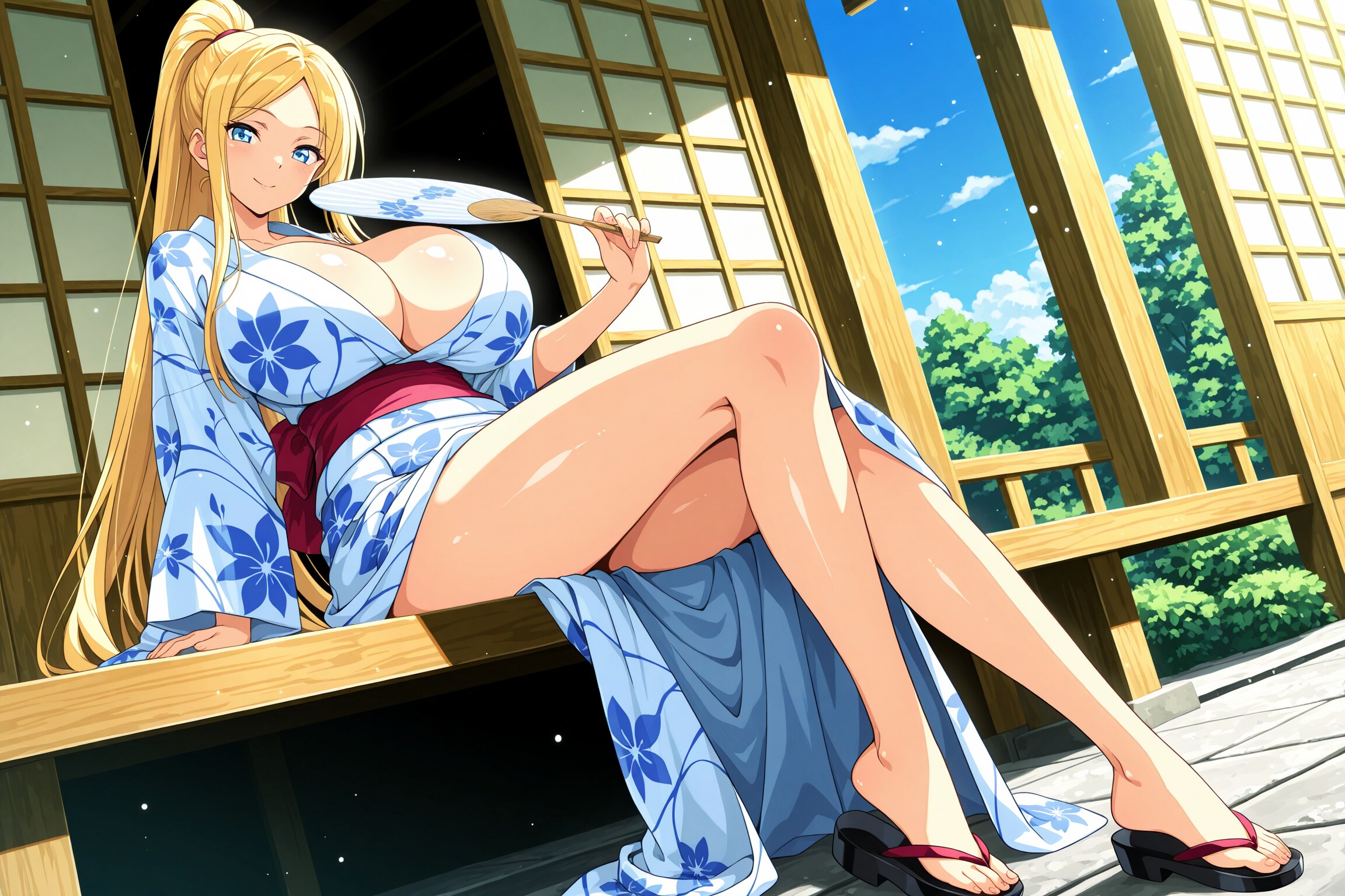 うちの子 浴衣×ポニーテイルその１（R-15）
