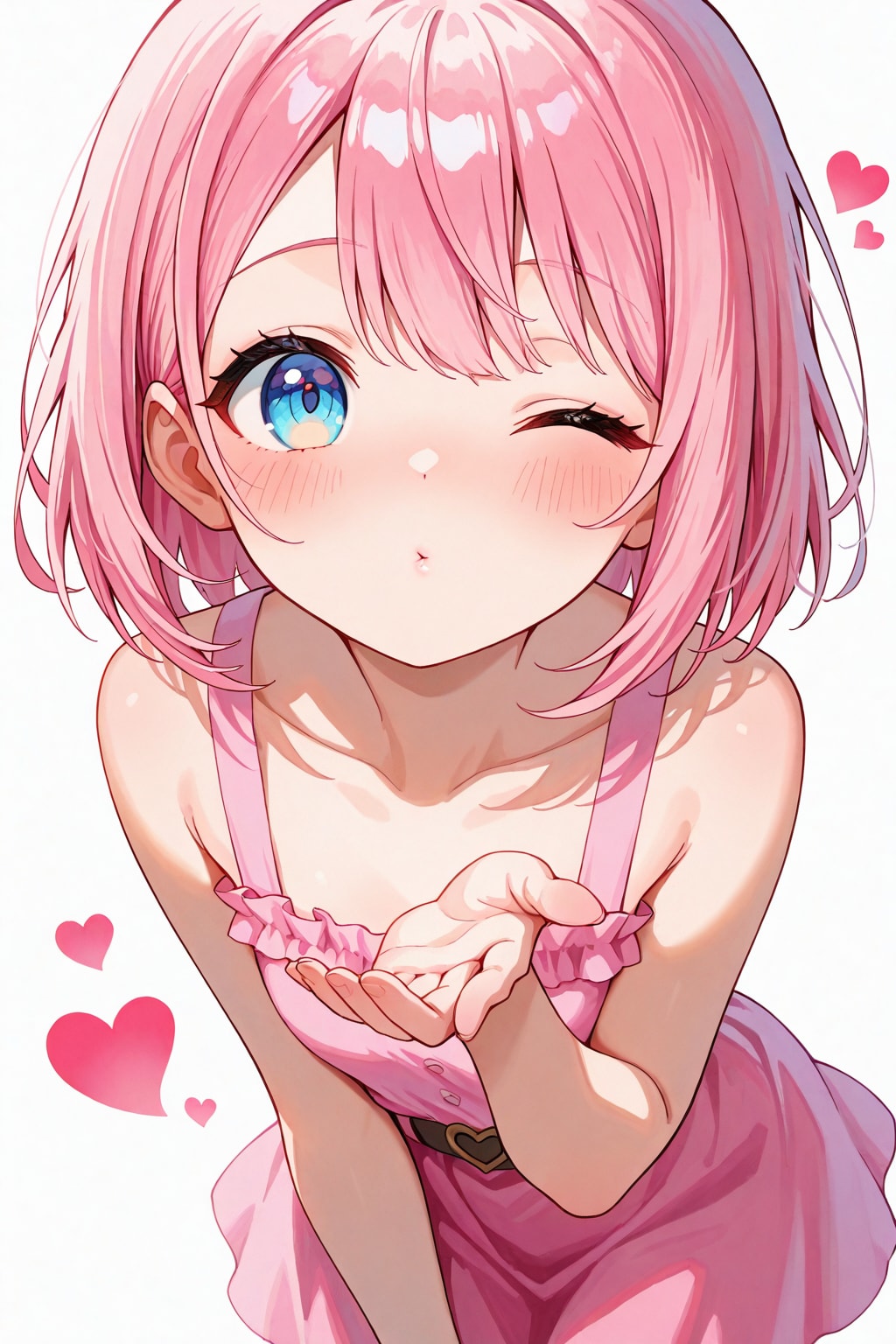 投げキッス。