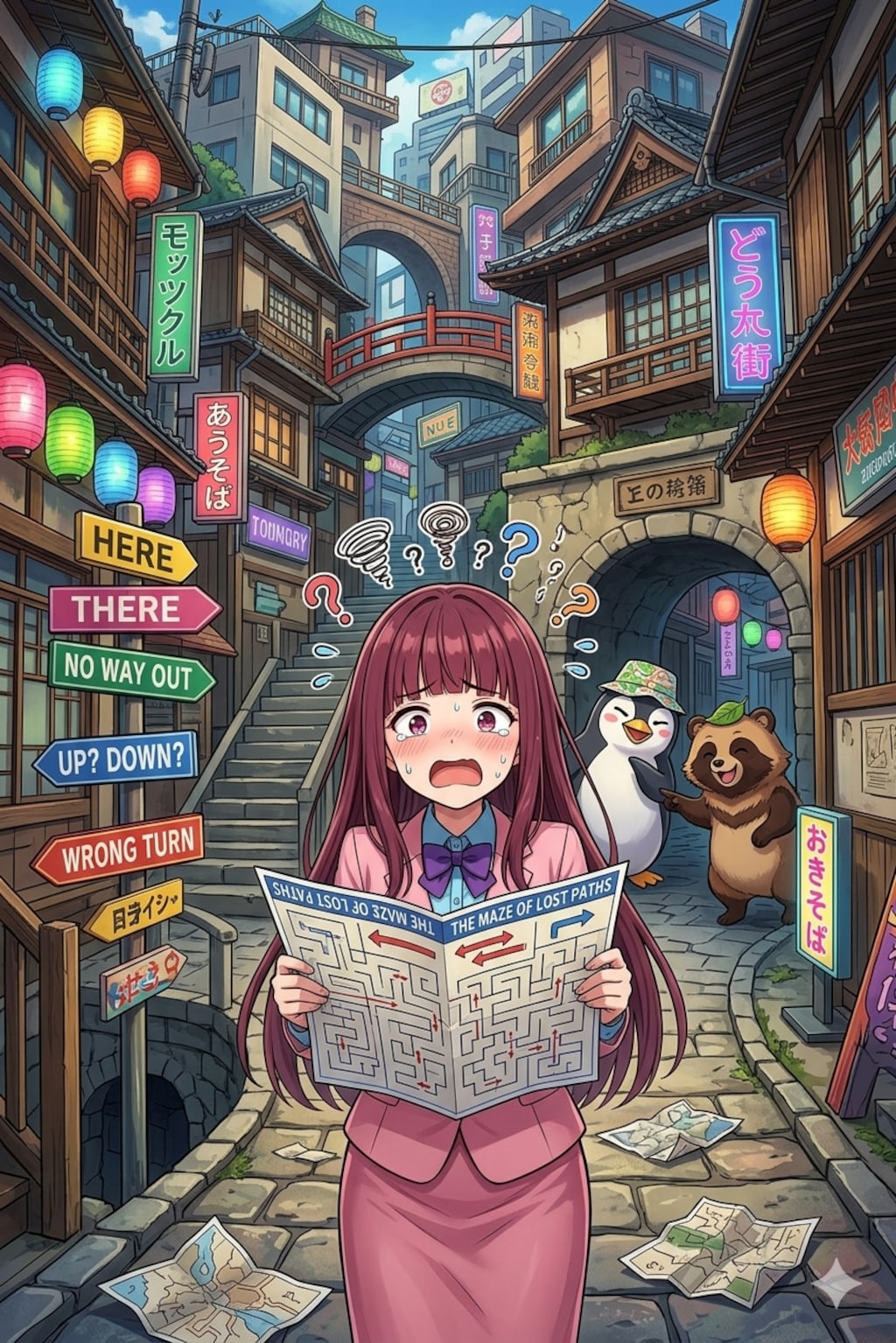 迷う赤髪ちゃん