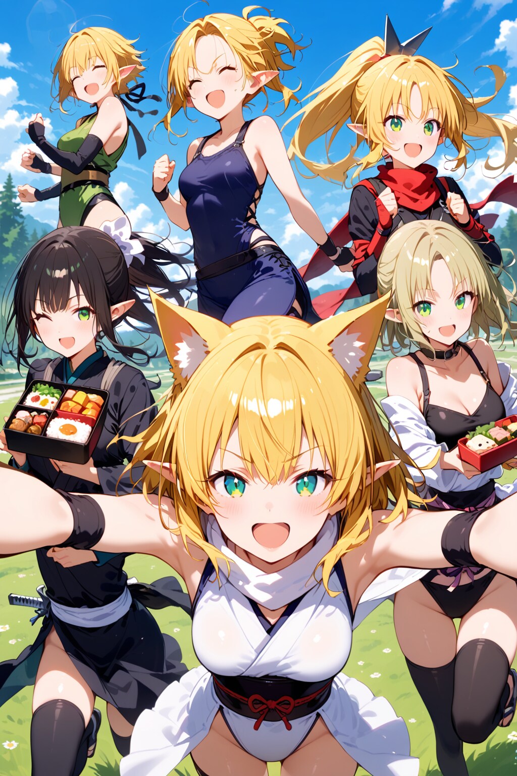 「みんな～ご飯だよ～！」「わーい！」