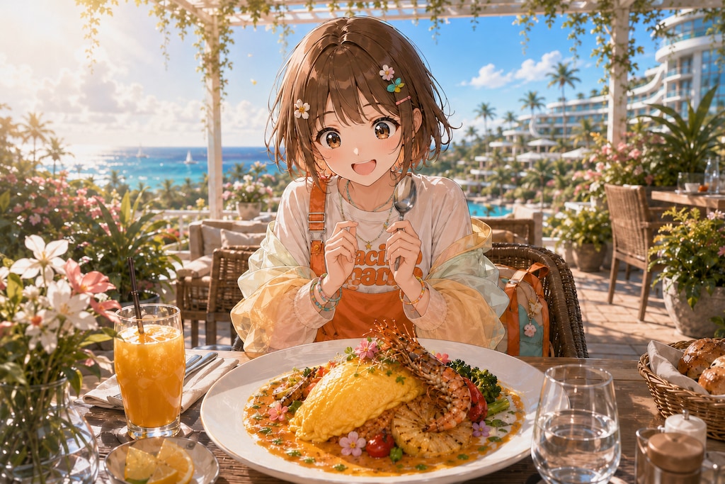 オムライスまで南国気分♪