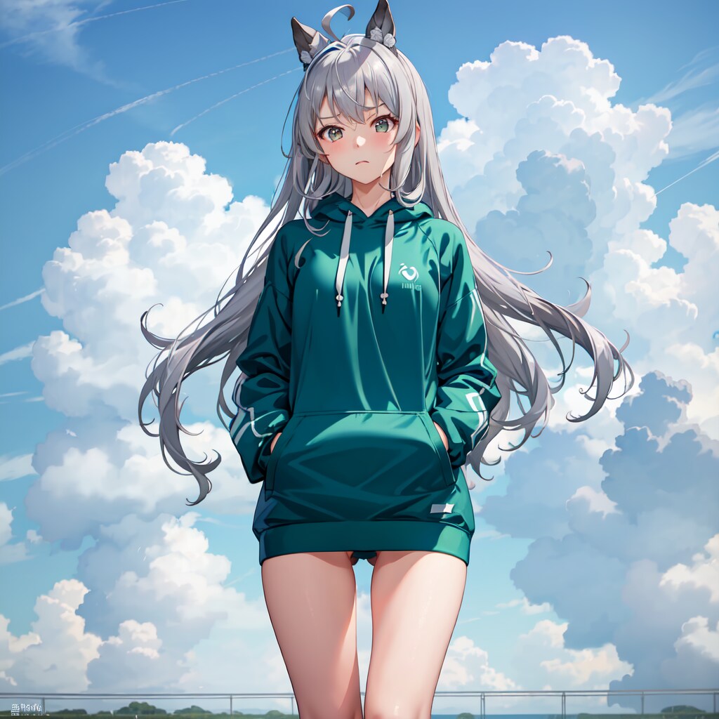 パーカー×猫耳？娘