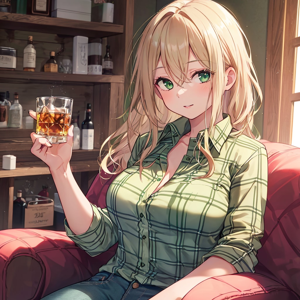 男性みたいなネルシャツとジーンズの組み合わせを着た女子が好きです