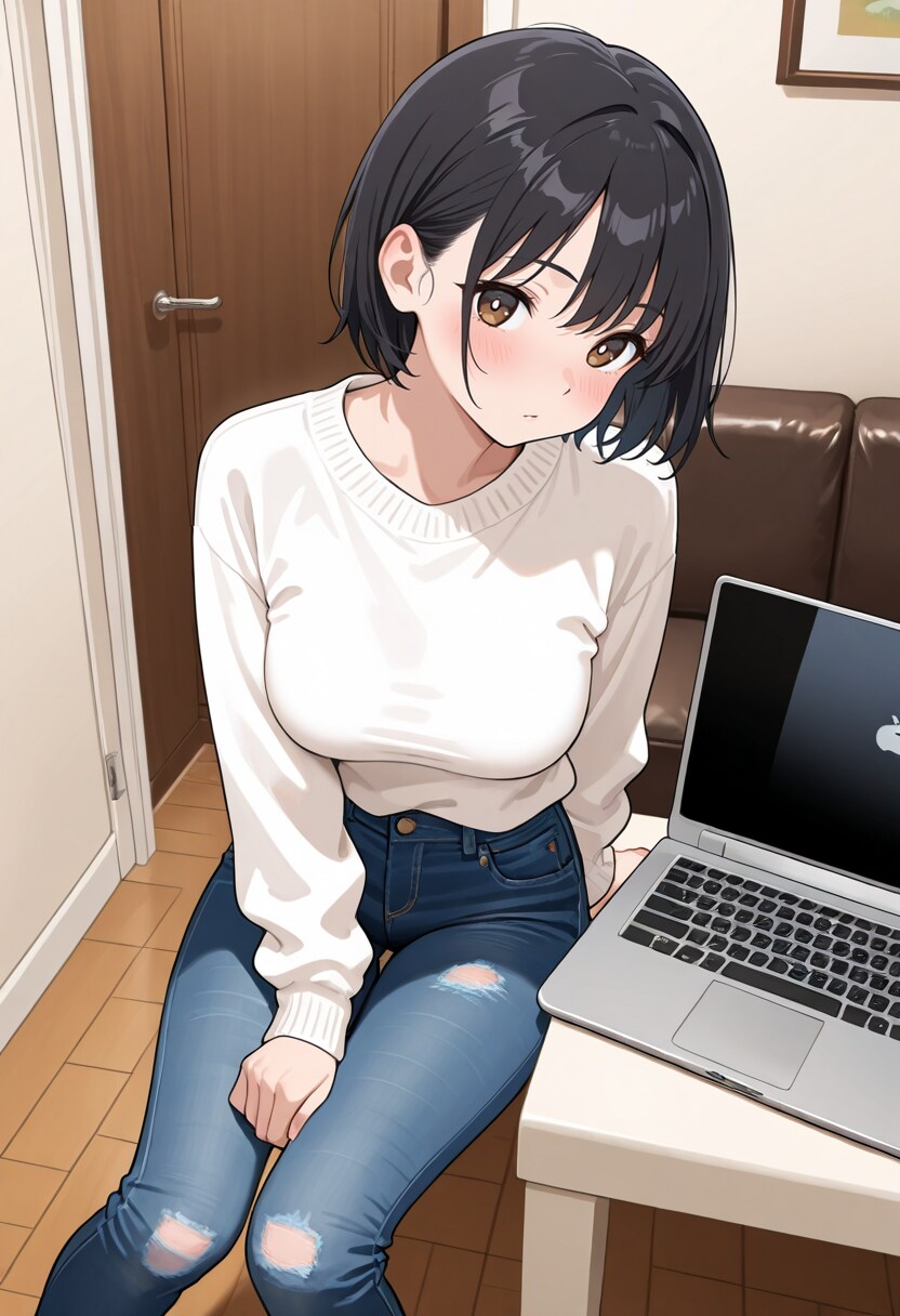 ジーンズのお姉さん