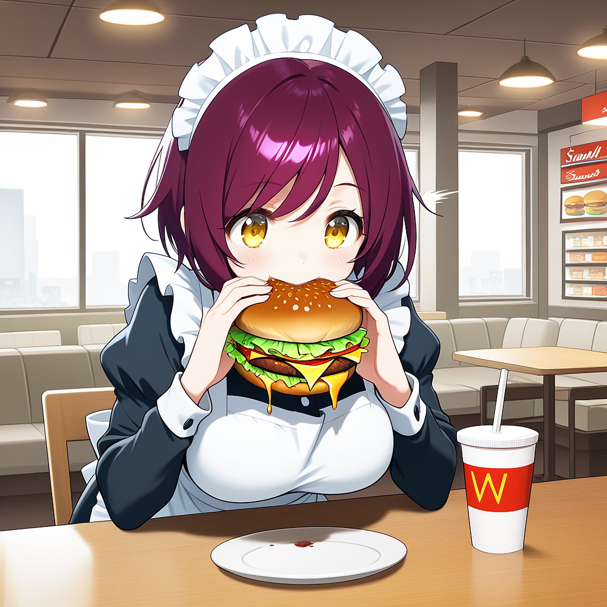 こんにちは（挨拶メイドの芽衣ちゃん） | の人気AIイラスト・グラビア