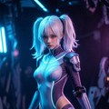 戦闘に備えるツインテールの双剣使い 2枚目