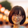 眼鏡女子 楓の夏祭り 2枚目