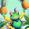 カエルとパイナップル 3枚目