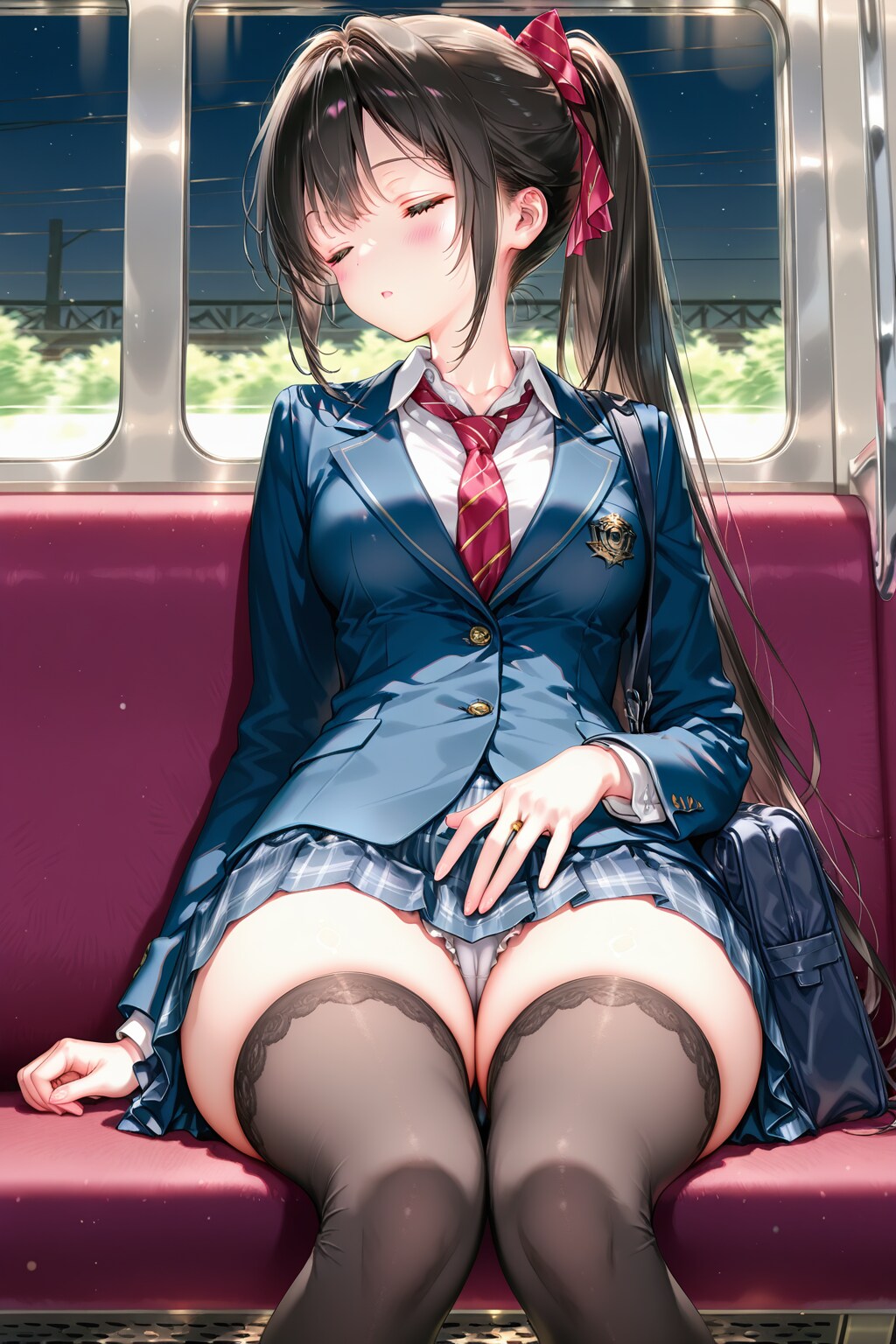 終電で寝ちゃった子を物色する