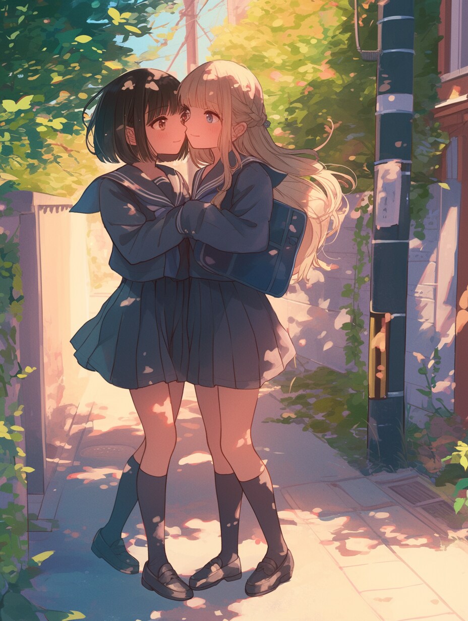 キスしたい二人のJK152 | の人気AIイラスト・グラビア