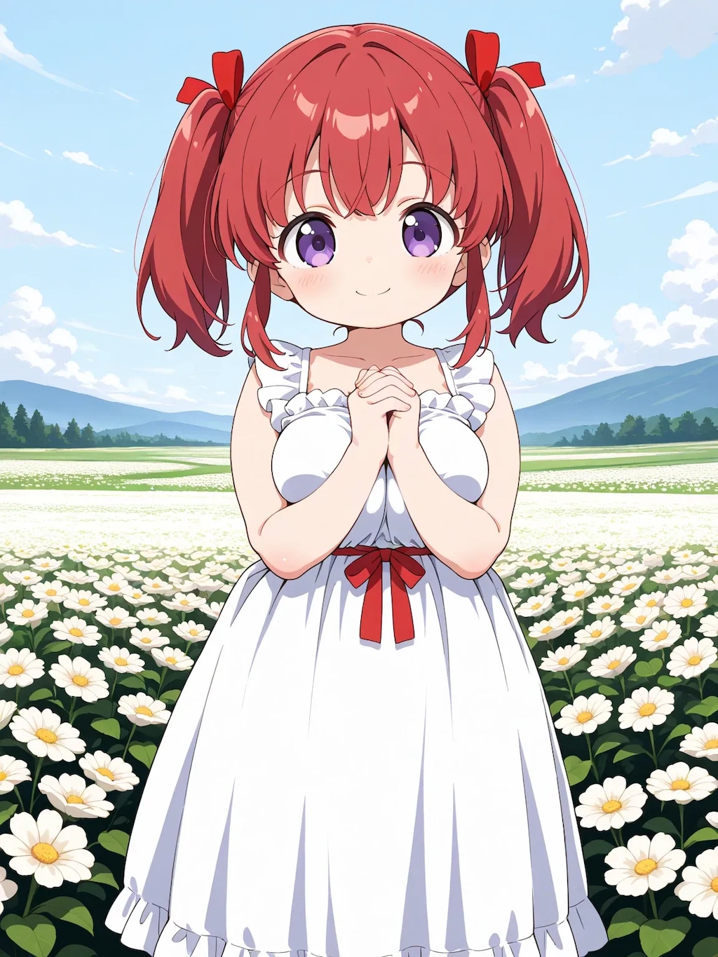 白いドレスのめぐみちゃん