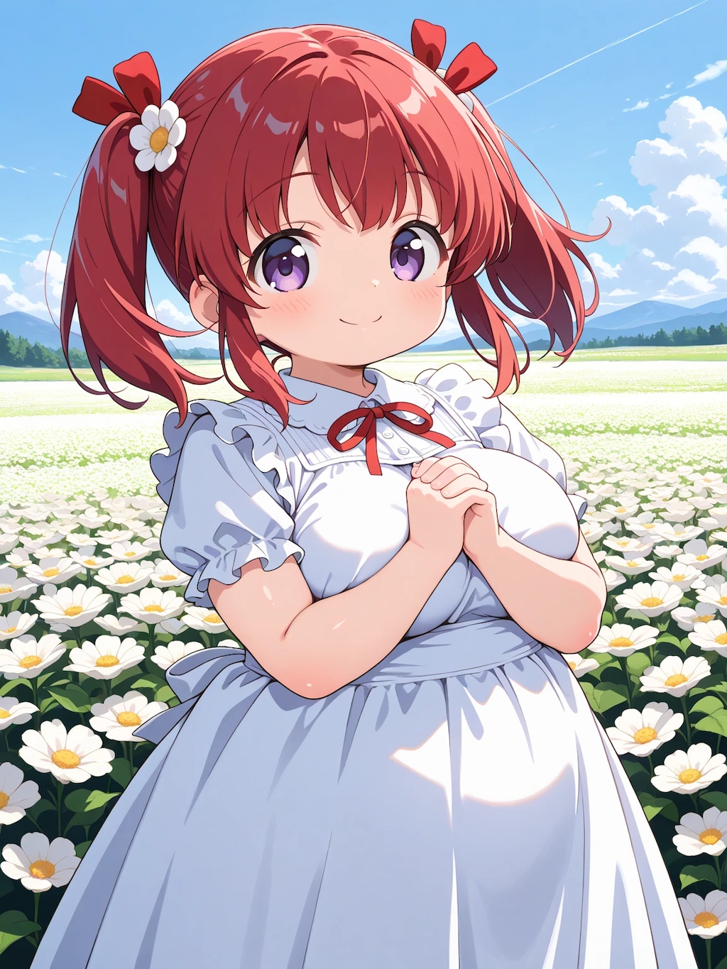 白いドレスのめぐみちゃん