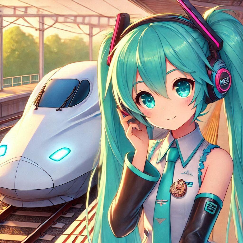 初音ミクと新幹線