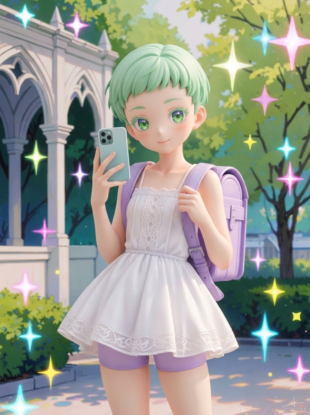 パステルカラーヒロイン　フィギア（まつ毛カラー変更習作）