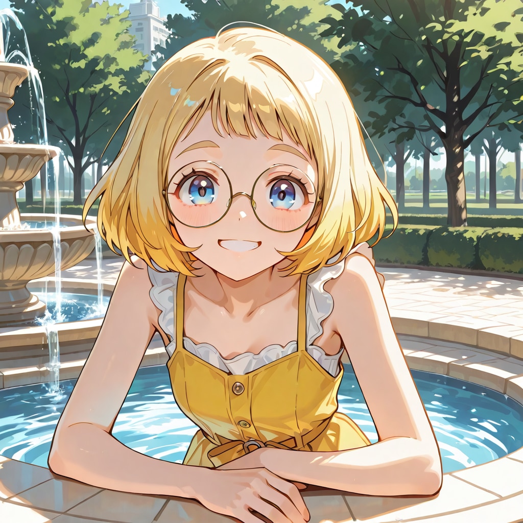 噴水広場のミッシェルさん