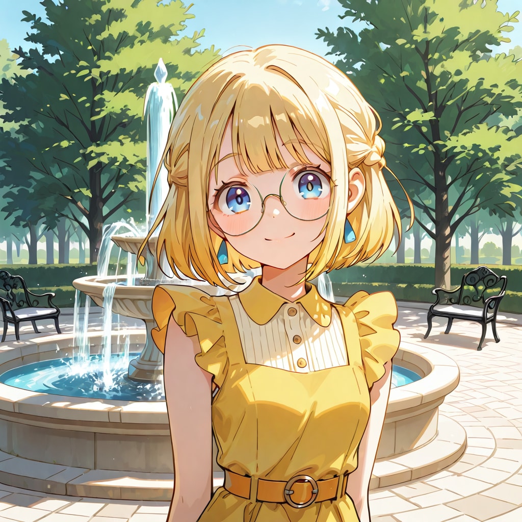 噴水広場のミッシェルさん