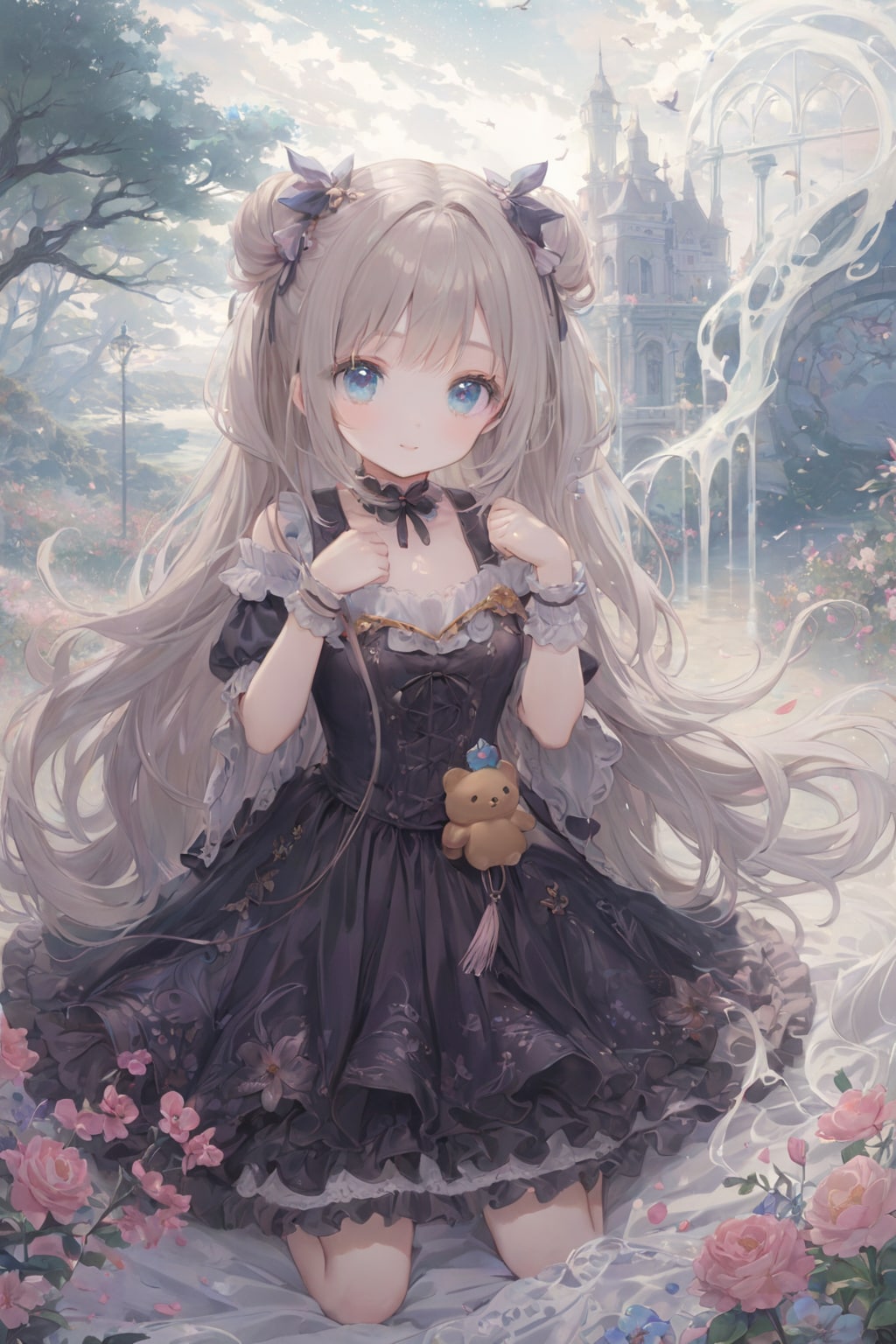 夏のゴシックドレス