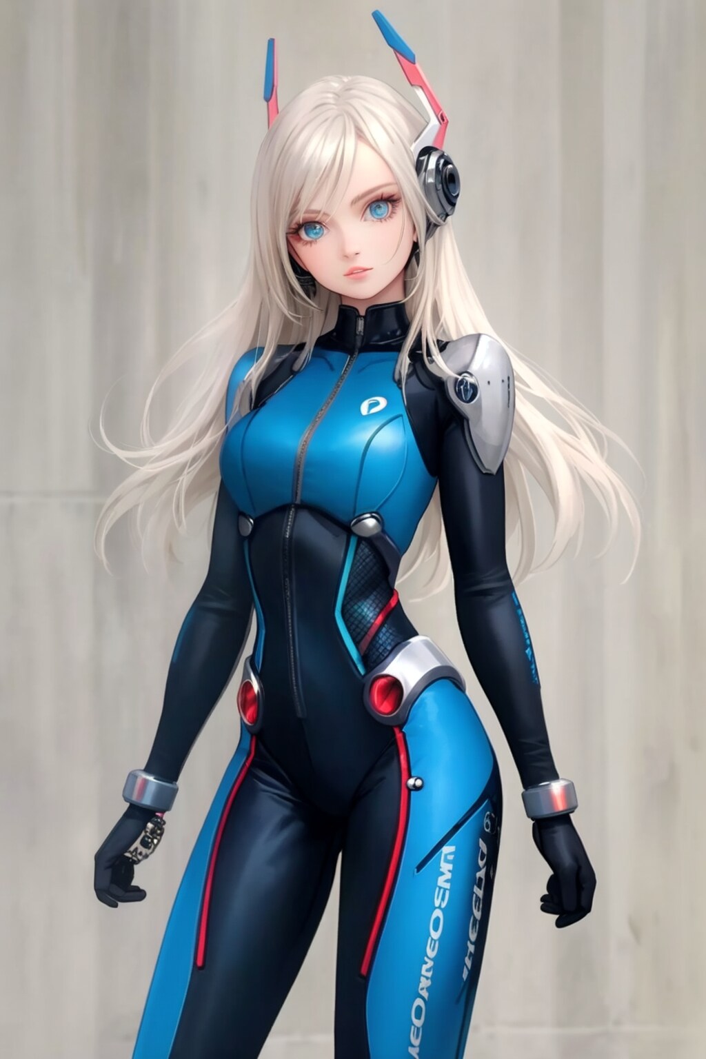 ピッチリしたボディスーツのサイボーグ淑女。《TOPAZ 高解像度》 | の人気AIイラスト・グラビア