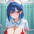 青髪のナースちゃん 3枚目