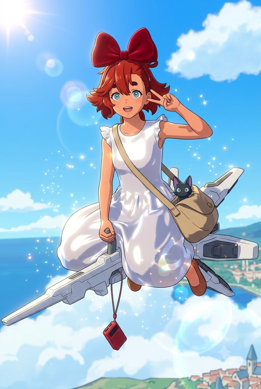 ガンダム水星の魔女　魔女の宅急便 | の人気AIイラスト・グラビア