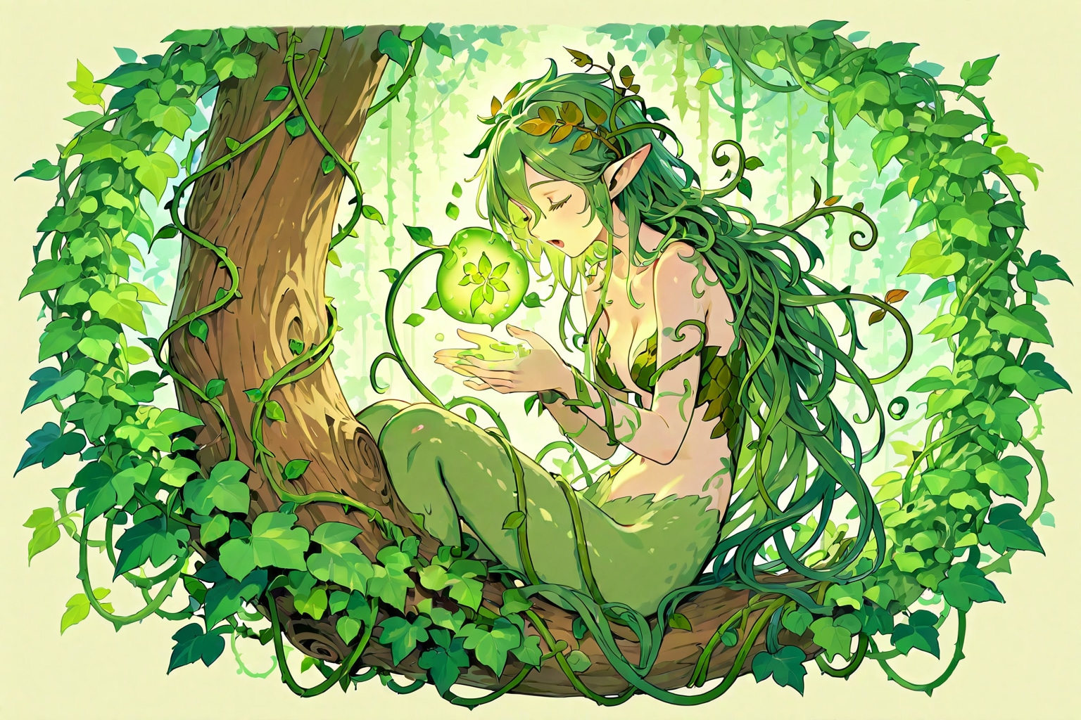 歌うDRYADちゃん | の人気AIイラスト・グラビア