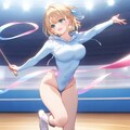 金髪ショート新体操美少女 4枚目