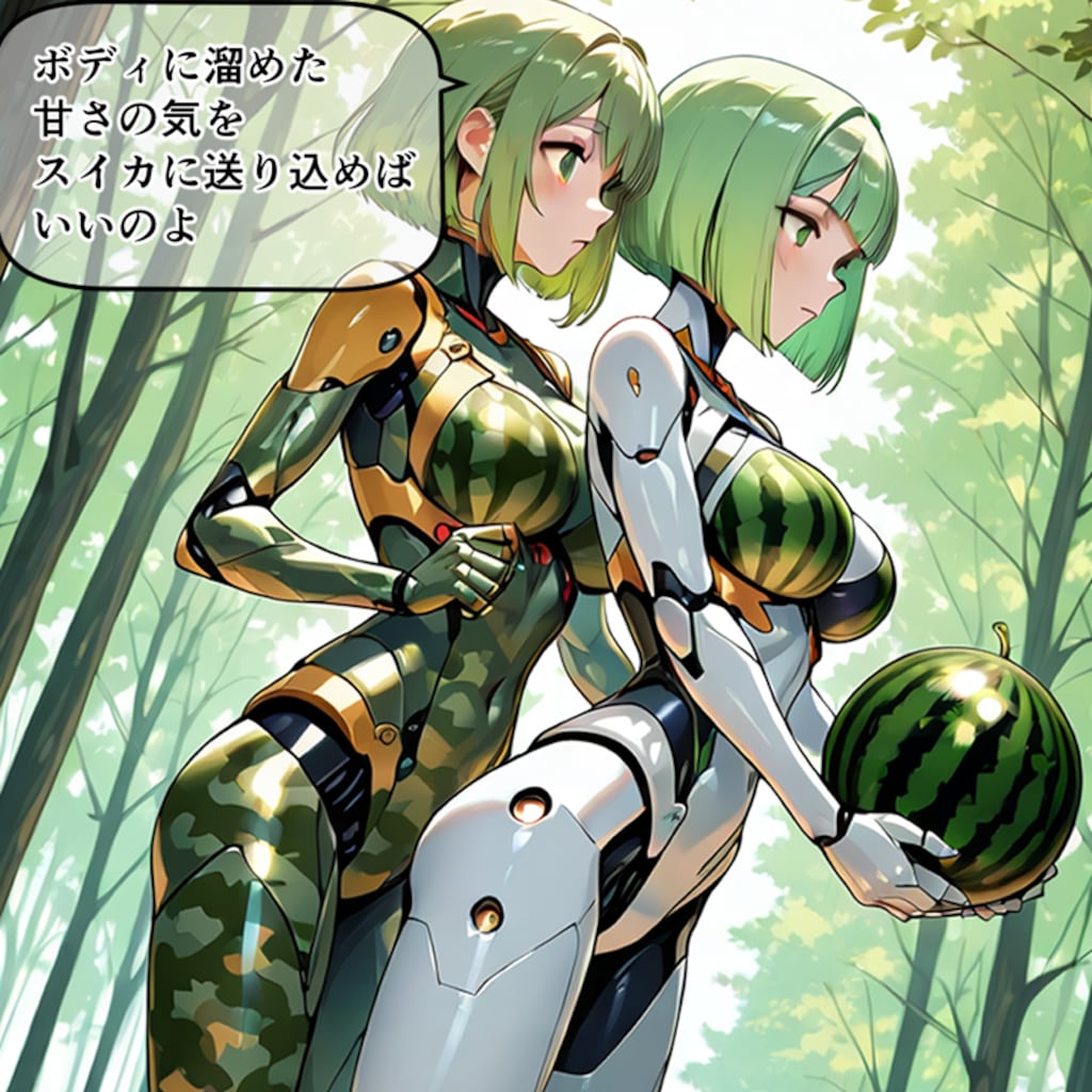 ちちぷい生成メカ娘　マンガ「スイカ」